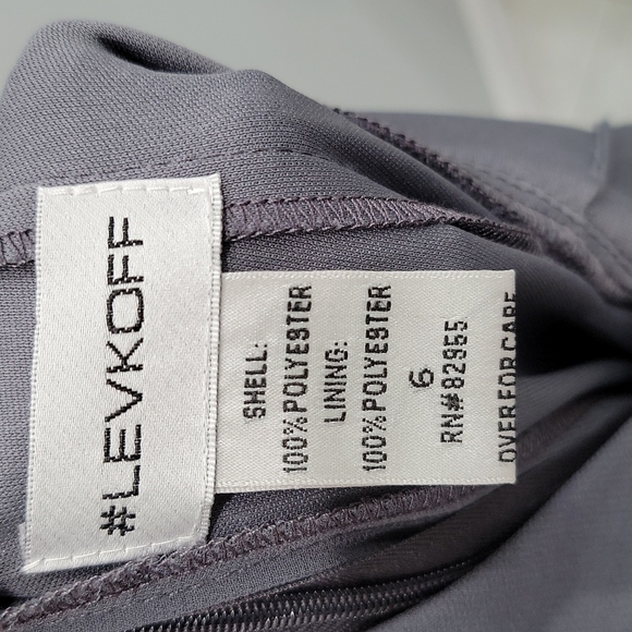 Pewter grey slit dress Bill Levkoff - Picture 6 of 8